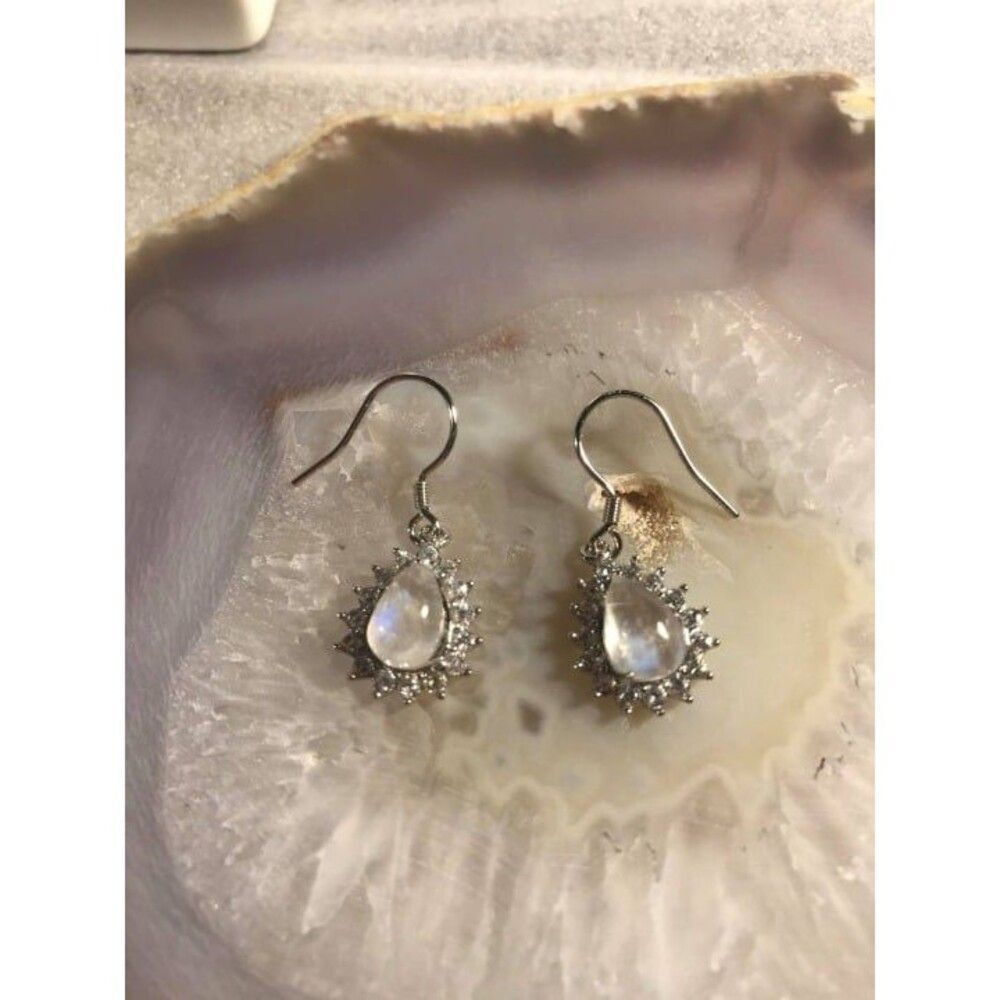 Moonstone Dangle Earrings